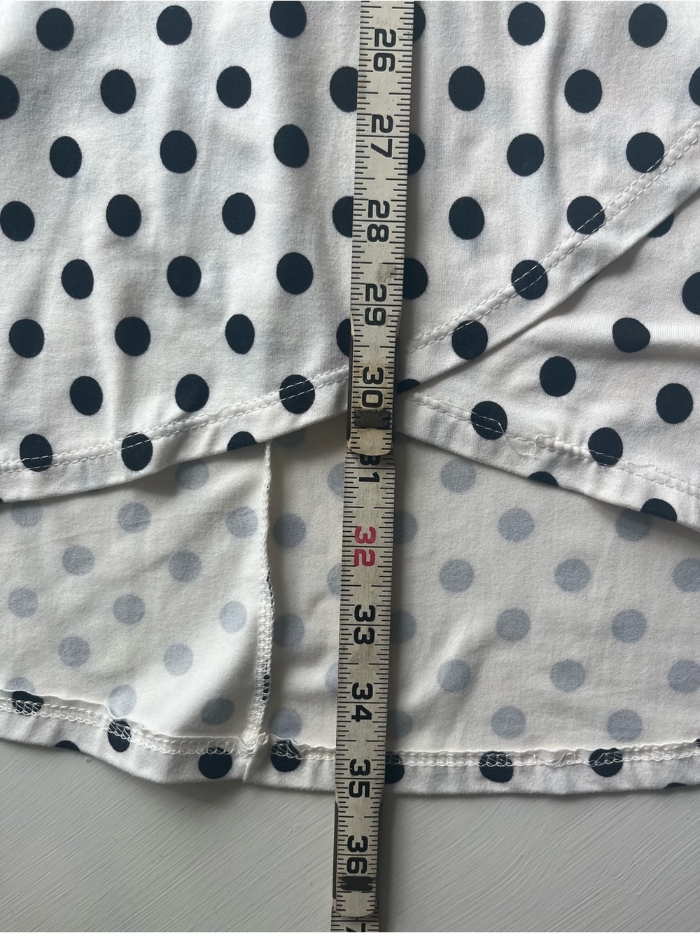 Polka Dot Wrap Dress - White with Black Dots Size Small - Picture 10 of 10